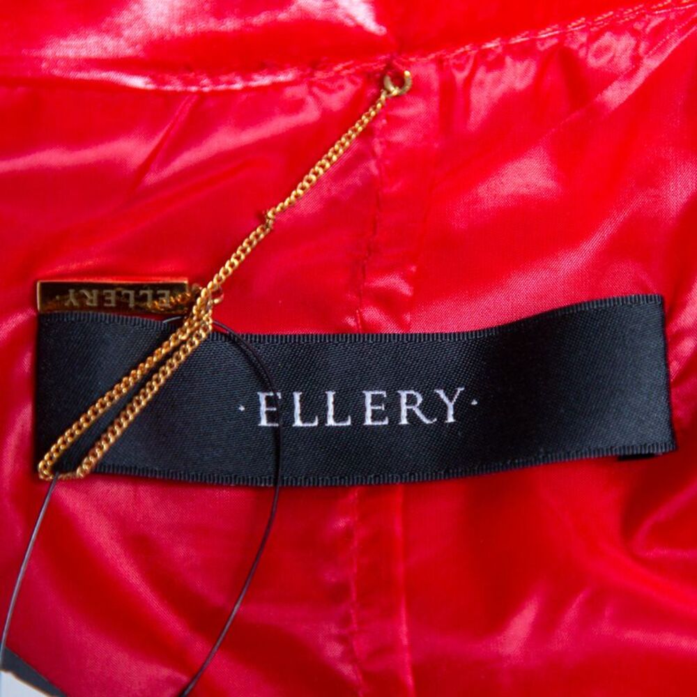 Ellery Red Synthetic Belted Le Strange Trench Coat M - Picture 5 of 6